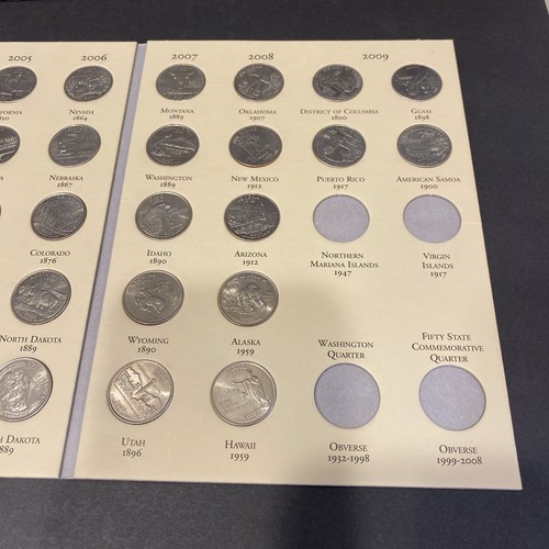 COMPLETED Fifty State & Territories Commemorative Quarters 1999-2008 Circulated - Picture 9 of 9
