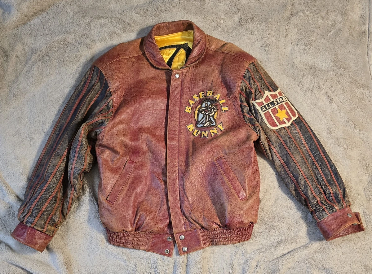 Bomber/Harrington Leather 1990s Vintage Outerwear Coats & Jackets