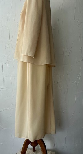 R&M Richard’s 2PC DRESS & Studded Cardigan USA Cream Yellow Pencil Lined 20W - Picture 7 of 24