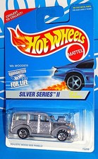 Hot Wheels 1996 Silver Series II #421 '40s Woodie Chrome w/ 5SPs