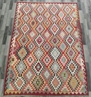 Multicolour Handmade Afghan/Turkish Kilim Rug, Artisan Wool Area Rug, 247x187 CM