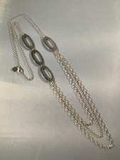 Retired Silpada Sterling Silver 36 Hammered Large Link N1506 Necklace