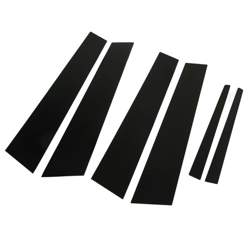_6pcs Door Window Pillar Post Trim Glossy Black Pillar Molding Sticker Cover For - Afbeelding 3 van 24