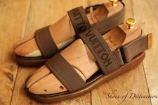 Louis Vuitton Brown Rubber Canvas Sandals Sliders Shoes Mens UK 8.5 US 9.5