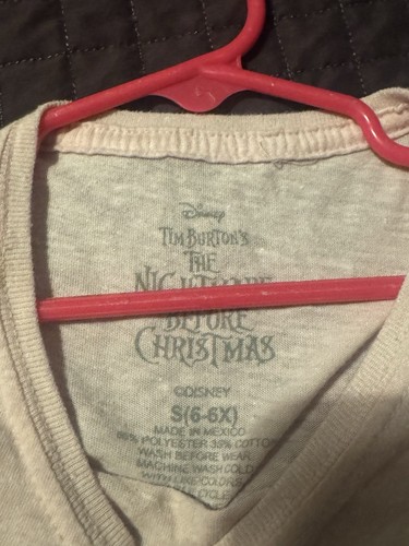 Disney Nightmare Before Christmas Shirt Girls S(6-6x) Light Pink - Picture 3 of 3