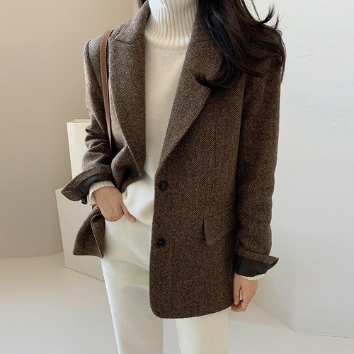 Spring and Autumn Women's Elegant Blazer Single Breasted Fashion Jacket - Picture 18 of 39