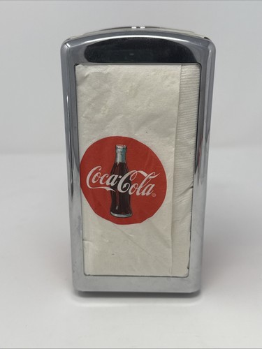 Dispenser porta tovaglioli Coca Cola vintage 1992 rosso cromato anni 50 stile diner coca cola - Foto 4 di 6