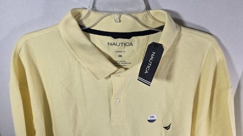 Nautica Classic Fit Men's Short Sleeve Polo Shirt 3 XL French Vanilla Spring NWT - Picture 2 of 9
