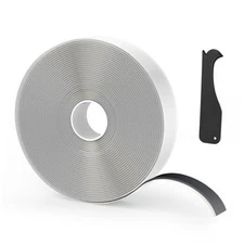 Butyl Tape" x 30 Ft None Hardening Premium Butyl Caulk Tape 1.0" x 30Ft 1 Black