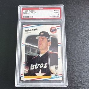 1988 FLEER #455 NOLAN RYAN PSA 9 MINT HOF