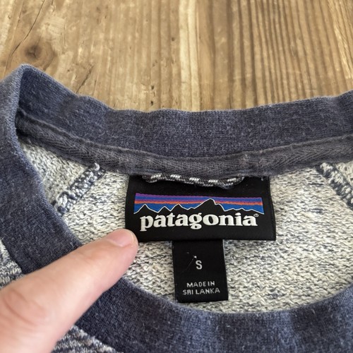 Patagonia Sweatshirt Trail Harbor Crewneck Blue 52610 Organic Cotton Help S XS - Picture 3 of 9