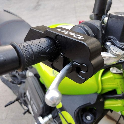 Cerradura CNC de aleación negra para motocicleta, manillar/agarre/freno con 2 llaves - Imagen 6 de 7