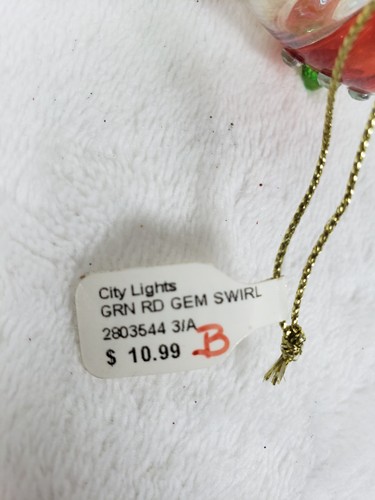 NEU City Lights mundgeblasene Kunst Glas Weihnachtskugel Kugel Ornament rot grün klar - Bild 6 von 7