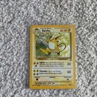 Pokémon Card TCG Raichu 16/130 Base Set 2 Holo Rare WOTC 1999 Swirl Vintage