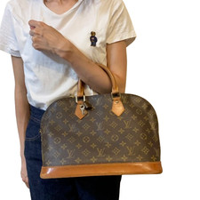 Louis Vuitton Alma Monogram Canvas leather Hand Bag M53151 Lock Key Dust Bag