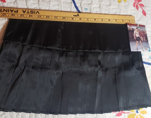 Leg Avenue Satin Pleated Mini SKirt 8088 Size L Womens Rave Punk Goth Cosplay - Picture 6 of 9