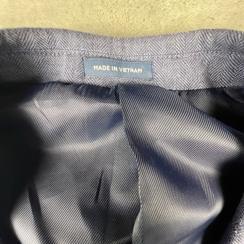 Stafford Classic Fit Blazer Herren Gr. 46 S Blau Leinen/Baumwolle Sport Mantel Jacke - Bild 4 von 9