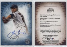 2015 Bowman Inception Prospect Auto Blue /150 Jose Berrios #PA-JB Auto