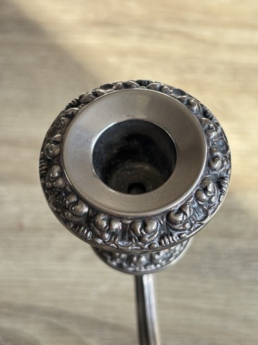 "Candelabro vintage Ianthe plateado hecho en Inglaterra 8,5""" - Imagen 10 de 11