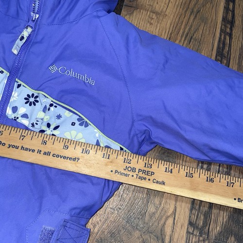Columbia Insulated One-Piece Snow Suit 3T Toddler Purple Fleece Lined Thick - Picture 4 of 14