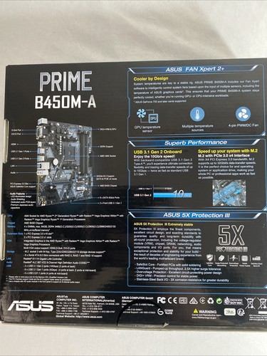 Asus Prime B450M-A AMD Socket B450 AM4 mATX M.2 scheda madre desktop - Foto 4 di 18