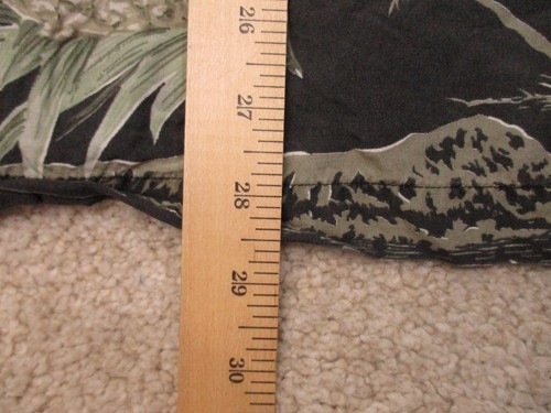 Tommy Bahama Pineapple Rayon Kurzarm Hemd mit Knopfleiste Herren L schwarz - Bild 8 von 9