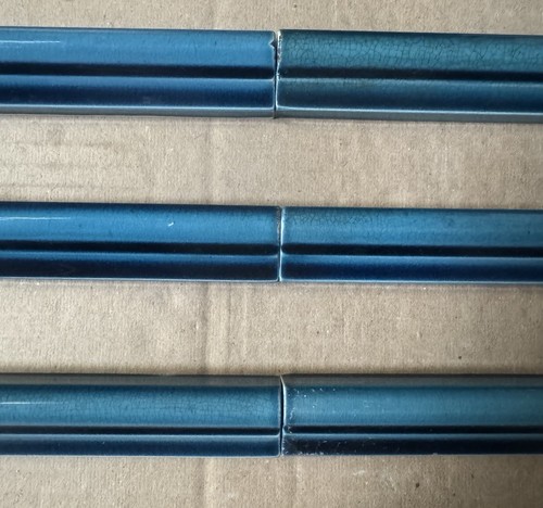 9 INGLATERRA ANTIGUA MAYÓLICA BORDE AZULEJO C1900 - Imagen 5 de 10