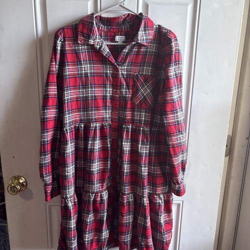 Crown & Ivy rotes Flanellkleid Large Damen - Bild 3 von 9