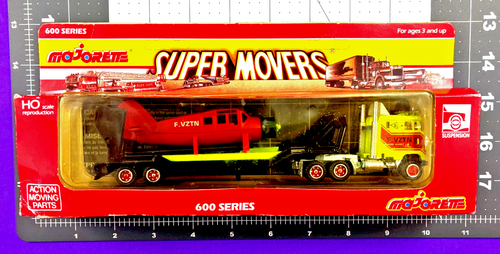 Majorette Super Movers Plane Transport 600 Series HTF #601 Airplane & Flatbed JT - Picture 3 of 4