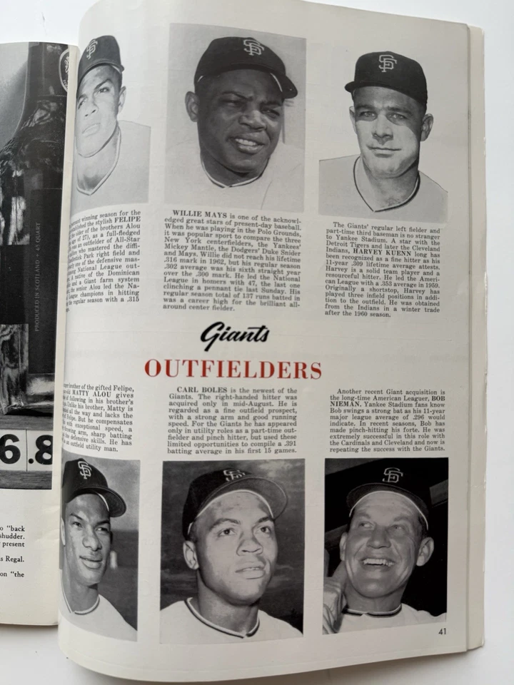 1962 World Series Program San Francisco Giants At New York Yankees Mantle Mays - Image 3 of 4