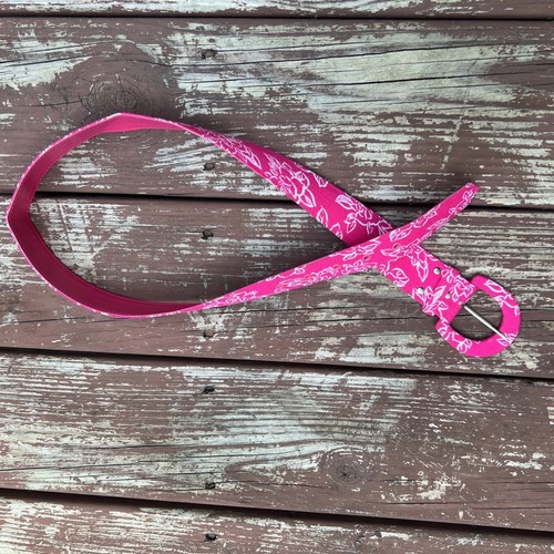 Women’s Coquettecore Feminine Casual Barbiecore Pink Floral 5 Hole Belt|34-35 In - Picture 4 of 16