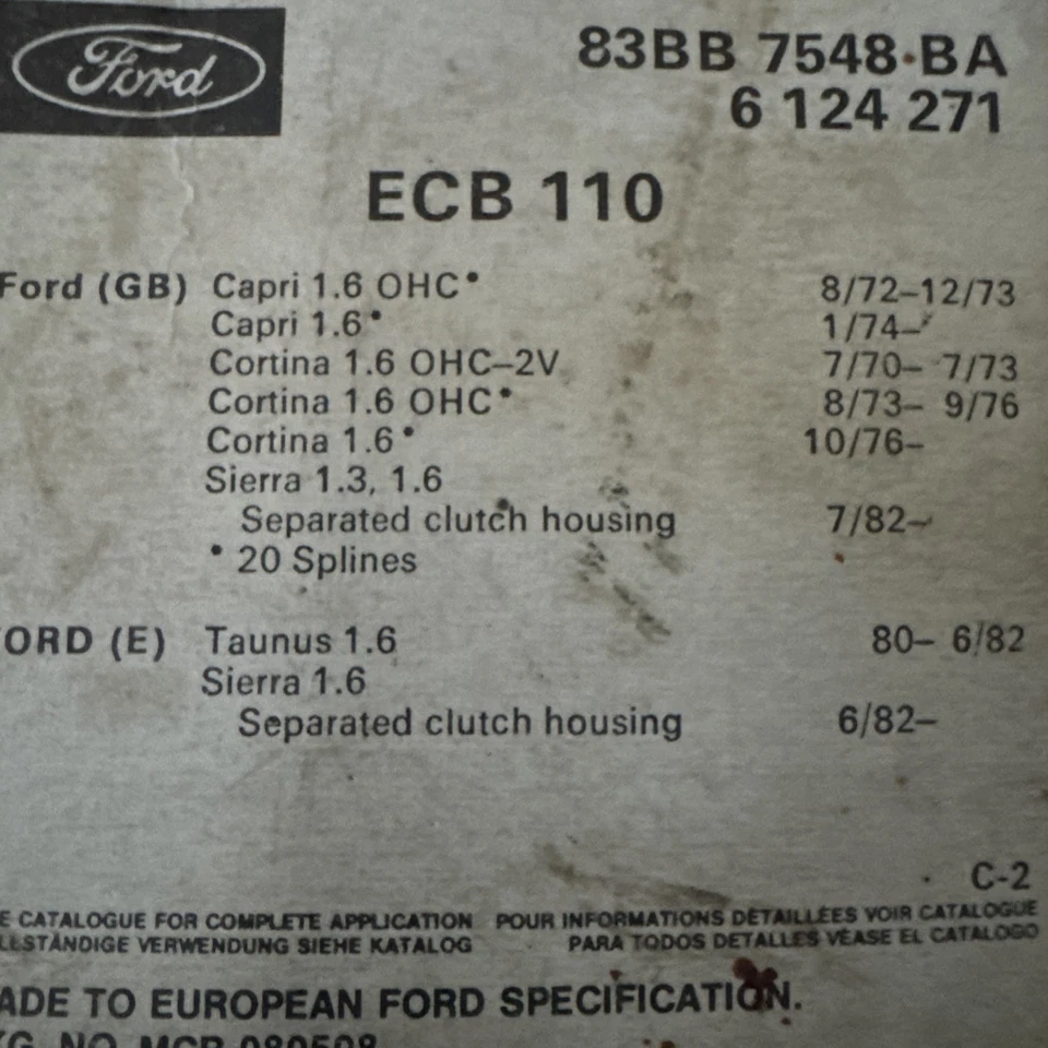 Ford  Motorcraft ECB 110 Release Bearing capri cortina sierra   - Image 3 of 4