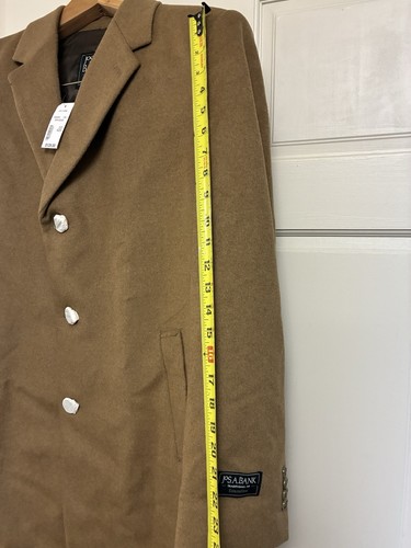 JOS A BANK EXECUTIVE COLLECTION WOOL BLEND 3 BUTTON TRENCH COAT SZ 42S - Picture 7 of 7