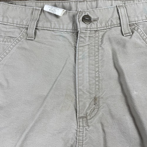 Pantalones Cortos Utilitarios De Colección Y2K Carhartt B144 Beige Tostado Para Hombre Ropa de Trabajo 28X8 Lona - Imagen 6 de 17