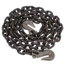 US CARGO CONTROL TC121080 Tie Down Chain Assembly 1/2" x 10' w/ Clevis Grab