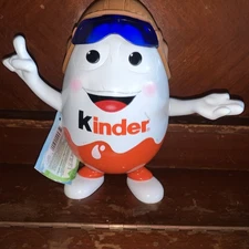 KINDER SURPRISE EGG PILOT PLASTIC CONTAINER FIGURE 9'' WITH MOVABLE ARMS EMPTY
