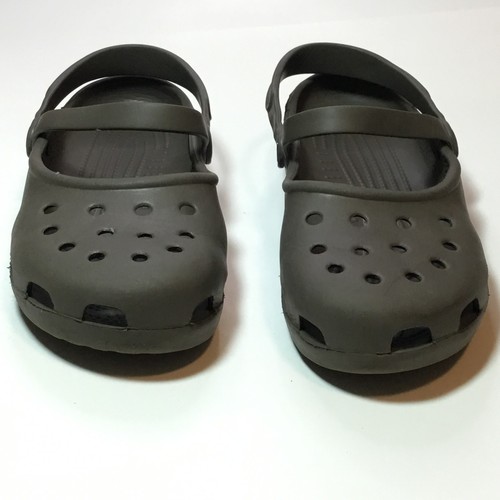 Crocs Shoes Women's Size 9 Karin Mary Jane Slingback Expresso Shoes - Picture 2 of 7