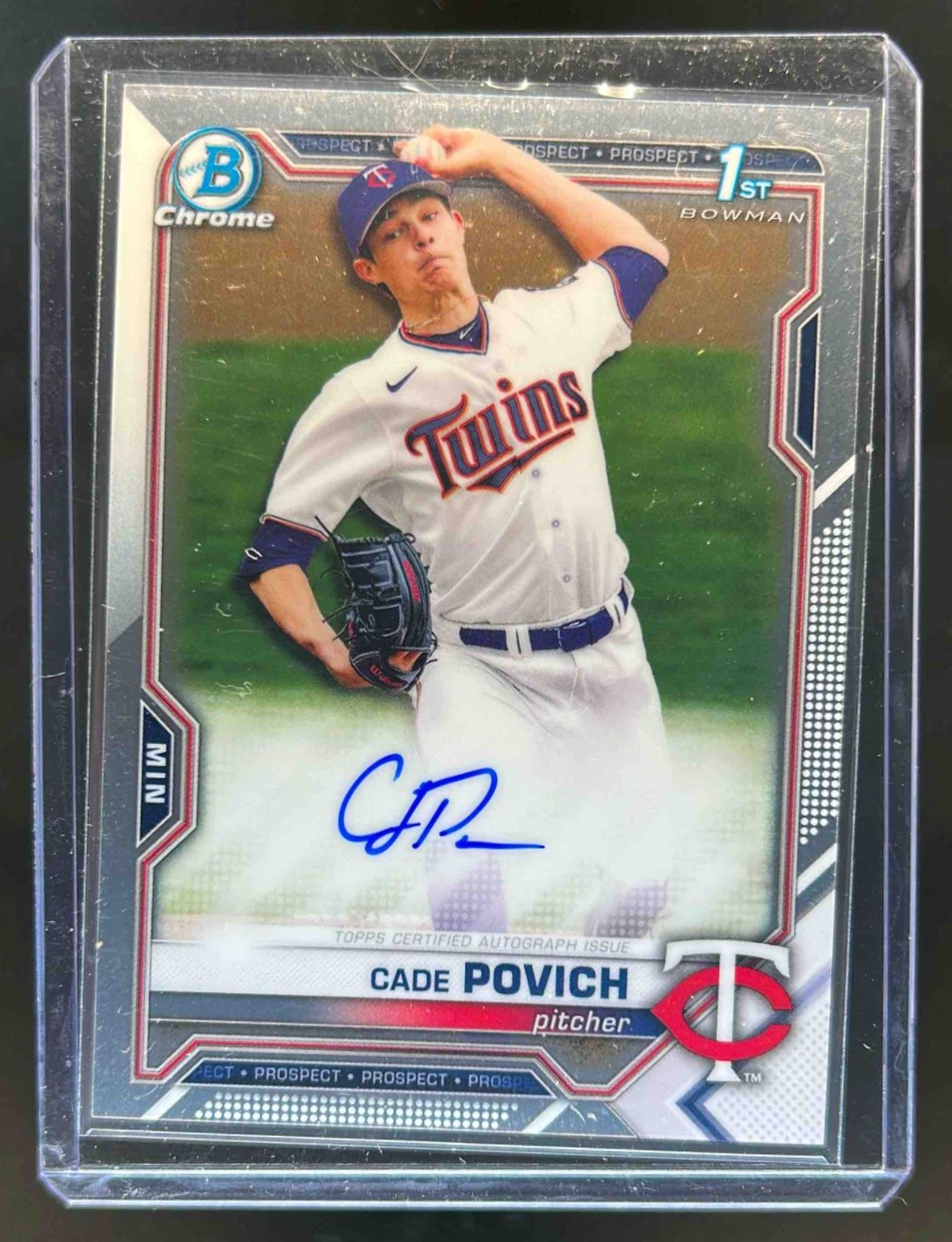 2021 Bowman Draft Cade Povich Chrome Auto 1st #CDA-CPO Twins