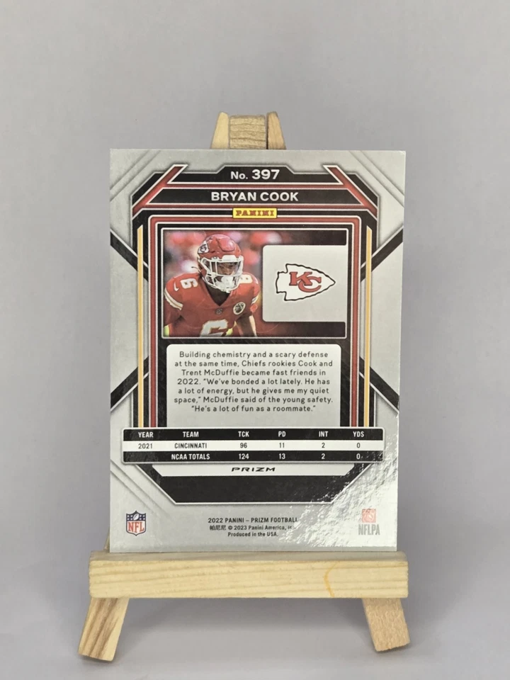 2022 Panini Prizm - Rookies Red White & Blue Prizm #397 Bryan Cook (RC) - Image 2 of 2