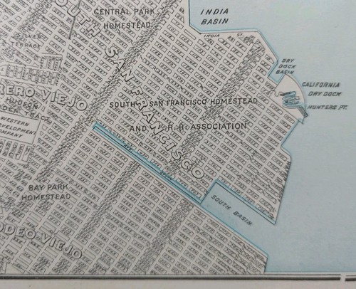 Vintage 1901 SAN FRANCISCO CALIFORNIA Map 22"x14" Old Antique Original PRESIDIO - Picture 12 of 14
