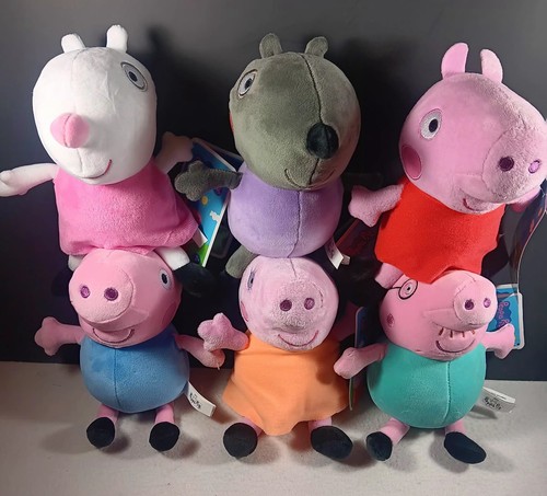 Peppa Pig Set Of 6 Cartoon Network Suzy 7” Plush Stuffed Animal Toy Cute Doll - Picture 8 of 10