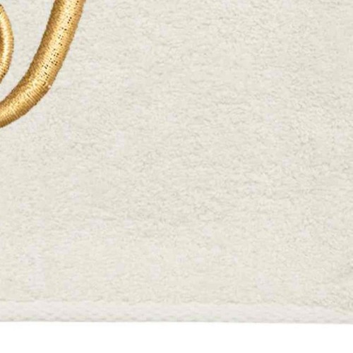 Avanti Linens Ivory/Gold Script Monogram Fingertip Towel - Picture 3 of 3