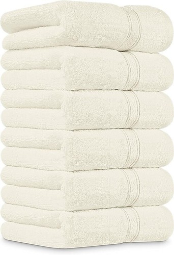 Premium Hand Towels 100% Combed Ring Spun 600 GSM Extra Large16x28 Towels ~ - Foto 10 di 31