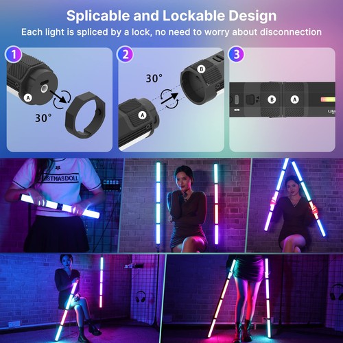 ULANZI VL110 RGB Light Wand, Handheld Light Stick Camera LED Video Tube Light... - Picture 4 of 6