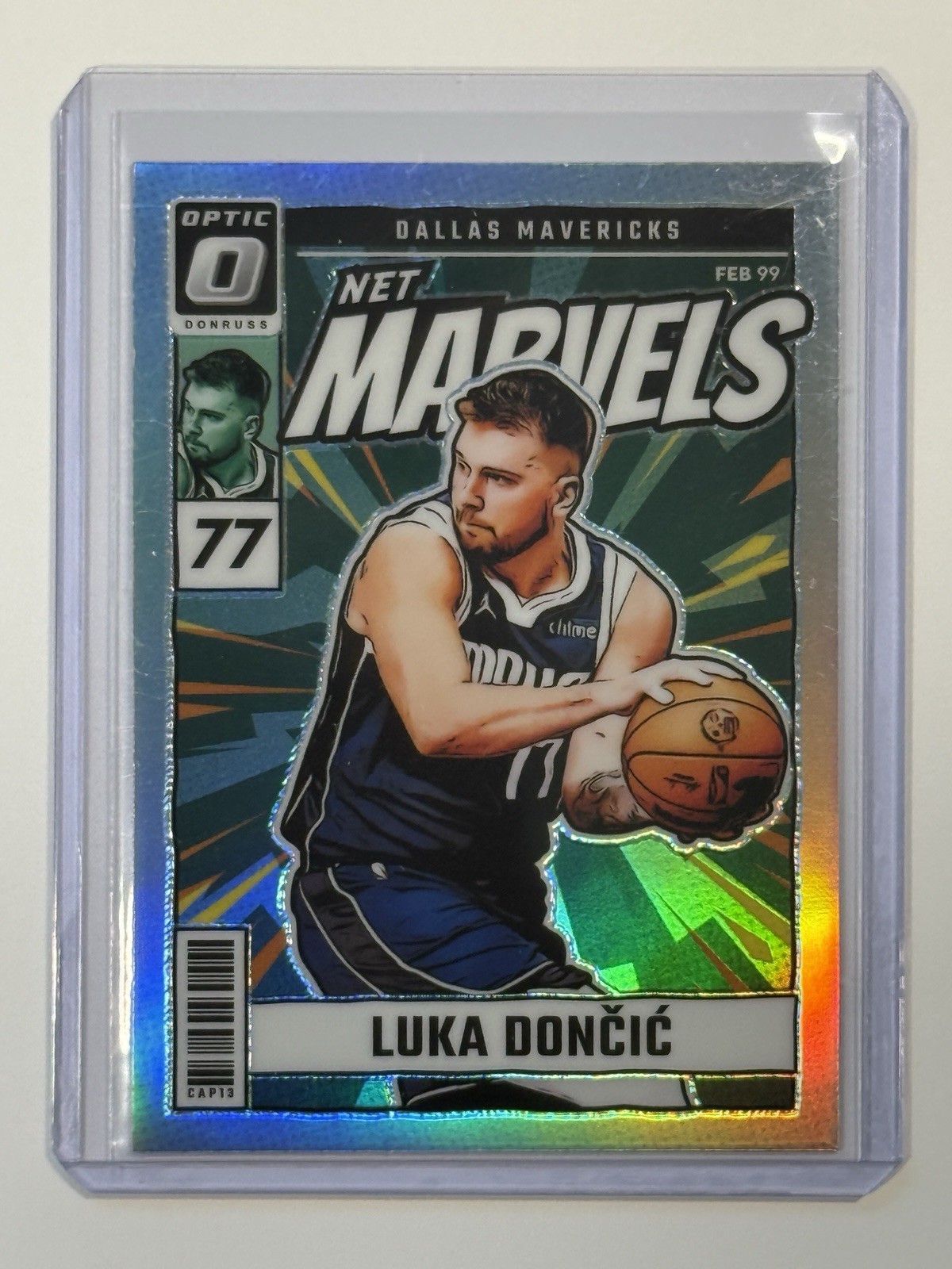 2024-25 Panini Donruss Optic Luka Doncic #17 Holo Silver Prizm Net Marvels