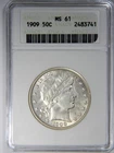 1909 BARBER HALF DOLLAR ~ ANACS MS61 ~ **UNDERGRADED GEM?!**