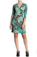 Banana Republic Factory Print Wrap Dress Size S