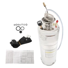 14L 20"3.5 Gallon Stainless Steel Sprayer Pump Sprayer W/ Adjustable Nozzle Hose