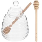  Kleine Honiggläser Deckelhonigbehälter Transparente Honigflasche