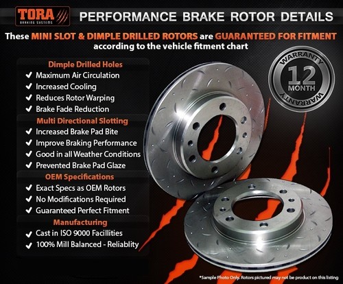 2 Front Slotted Disc Brake Rotors for LN61 4Runner Surf 4x4 Toyota 8/85-3/89 - Picture 3 of 3